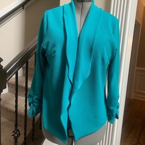 Teal stretchy Blazer 2x